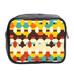 Shapes in retro colors Mini Toiletries Bag (Two Sides) Back