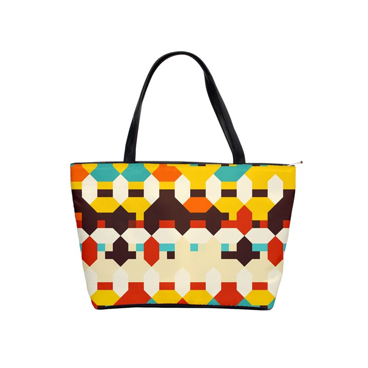 Shapes in retro colors Classic Shoulder Handbag