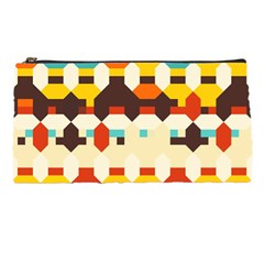 Shapes In Retro Colors 	pencil Case by LalyLauraFLM