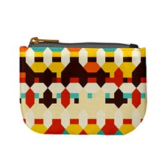 Shapes In Retro Colors 	mini Coin Purse by LalyLauraFLM