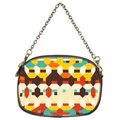 Shapes In Retro Colors 	chain Purse (two Sides) by LalyLauraFLM