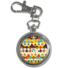 Shapes In Retro Colors 			key Chain Watch by LalyLauraFLM