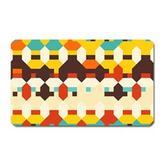 Shapes In Retro Colors 			magnet (rectangular) by LalyLauraFLM