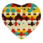 Shapes in retro colors 			Ornament (Heart) Front