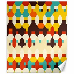 Shapes In Retro Colors 			canvas 8  X 10  by LalyLauraFLM