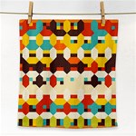 Shapes in retro colors 			Face Towel Front