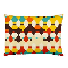 Shapes In Retro Colors 			pillow Case by LalyLauraFLM