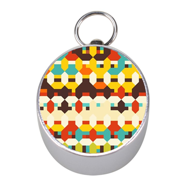 Shapes in retro colors 			Silver Compass (Mini)