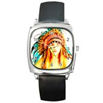 Indian 29 Square Metal Watch Front