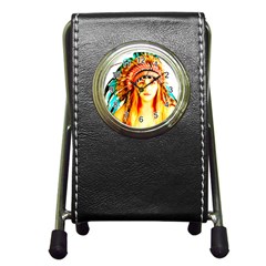 Indian 29 Pen Holder Desk Clocks by indianwarrior