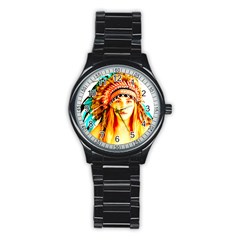 Indian 29 Stainless Steel Round Watch by indianwarrior