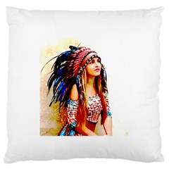 Indian 22 Large Flano Cushion Case (one Side) by indianwarrior