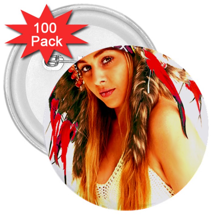 Indian 25 3  Buttons (100 pack) 