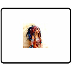 Indian 21 Double Sided Fleece Blanket (medium)  by indianwarrior