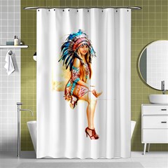 Indian 18 Shower Curtain 48  X 72  (small)  by indianwarrior