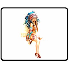 Indian 18 Double Sided Fleece Blanket (medium)  by indianwarrior