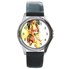 Indian 16 Round Metal Watch by indianwarrior