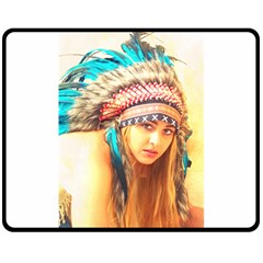 Indian 14 Fleece Blanket (medium)  by indianwarrior