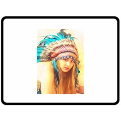 Indian 14 Double Sided Fleece Blanket (large)  by indianwarrior