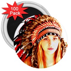 Indian 3 3  Magnets (100 Pack) by indianwarrior