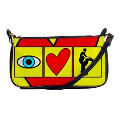 I Love Zouk  Shoulder Clutch Bags by LetsDanceHaveFun