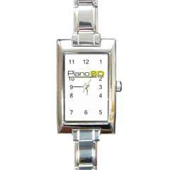 Logo Med Rectangle Italian Charm Watch by PianoSD