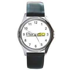 Logo Med Round Metal Watch by PianoSD