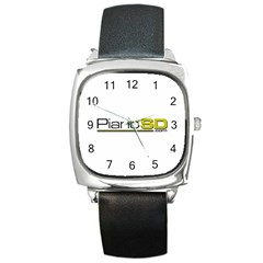 Logo Med Square Metal Watch by PianoSD