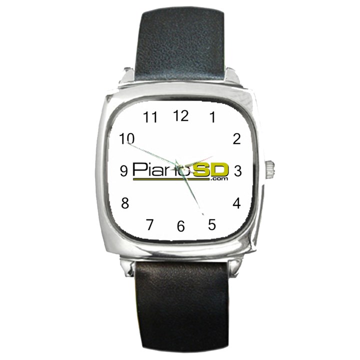 Logo Med Square Metal Watch