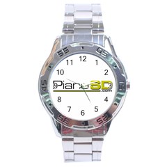 Logo Med Stainless Steel Analogue Watch by PianoSD