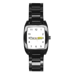 Logo Med Stainless Steel Barrel Watch by PianoSD