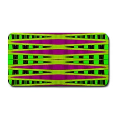 Bright Green Pink Geometric Medium Bar Mats by BrightVibesDesign