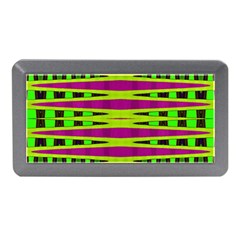 Bright Green Pink Geometric Memory Card Reader (mini)