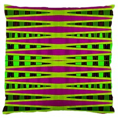 Bright Green Pink Geometric Standard Flano Cushion Case (two Sides)