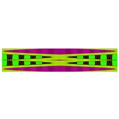 Bright Green Pink Geometric Flano Scarf (small) 