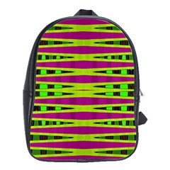 Bright Green Pink Geometric School Bags(large)  by BrightVibesDesign