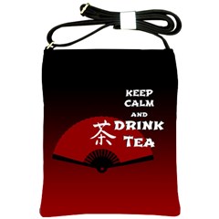 Keep Calm And Drink Tea - Dark Asia Edition Shoulder Sling Bags by RespawnLARPer