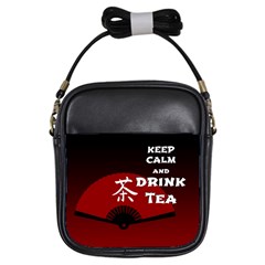 Keep Calm And Drink Tea - Dark Asia Edition Girls Sling Bags by RespawnLARPer