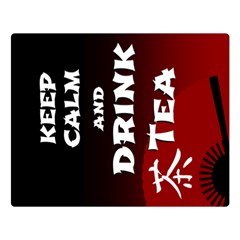 Keep Calm And Drink Tea - Dark Asia Edition Double Sided Flano Blanket (large)  by RespawnLARPer