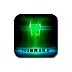 Stop In The Name Of The Law Rubber Square Coaster (4 Pack)  by RespawnLARPer