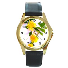 Margaritas Bighop Design Round Gold Metal Watch by bighop