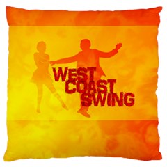 West Coast Swing Large Cushion Case (two Sides) by LetsDanceHaveFun