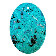 Aquamarine Collection Oval Ornament (two Sides)