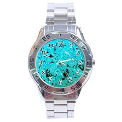 Aquamarine Collection Stainless Steel Analogue Watch by bighop