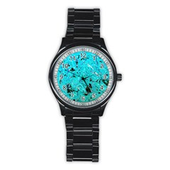 Aquamarine Collection Stainless Steel Round Watch