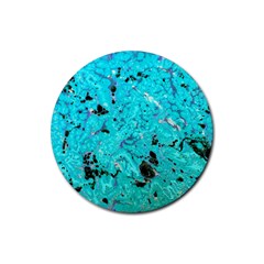 Aquamarine Collection Rubber Coaster (round)  by bighop