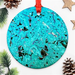 Aquamarine Collection Round Ornament (two Sides)  by bighop