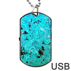 Aquamarine Collection Dog Tag Usb Flash (two Sides)  by bighop