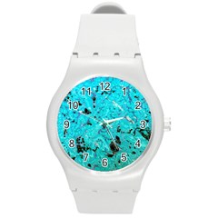 Aquamarine Collection Round Plastic Sport Watch (m) by bighop