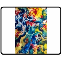 Colors Of The World Bighop Collection By Jandi Double Sided Fleece Blanket (medium)  by bighop